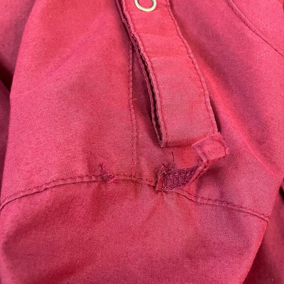 Vintage Members Only Burgundy Bomber Jacket Size 44 Hong Kong Nylon Lined - Picture 9 of 9